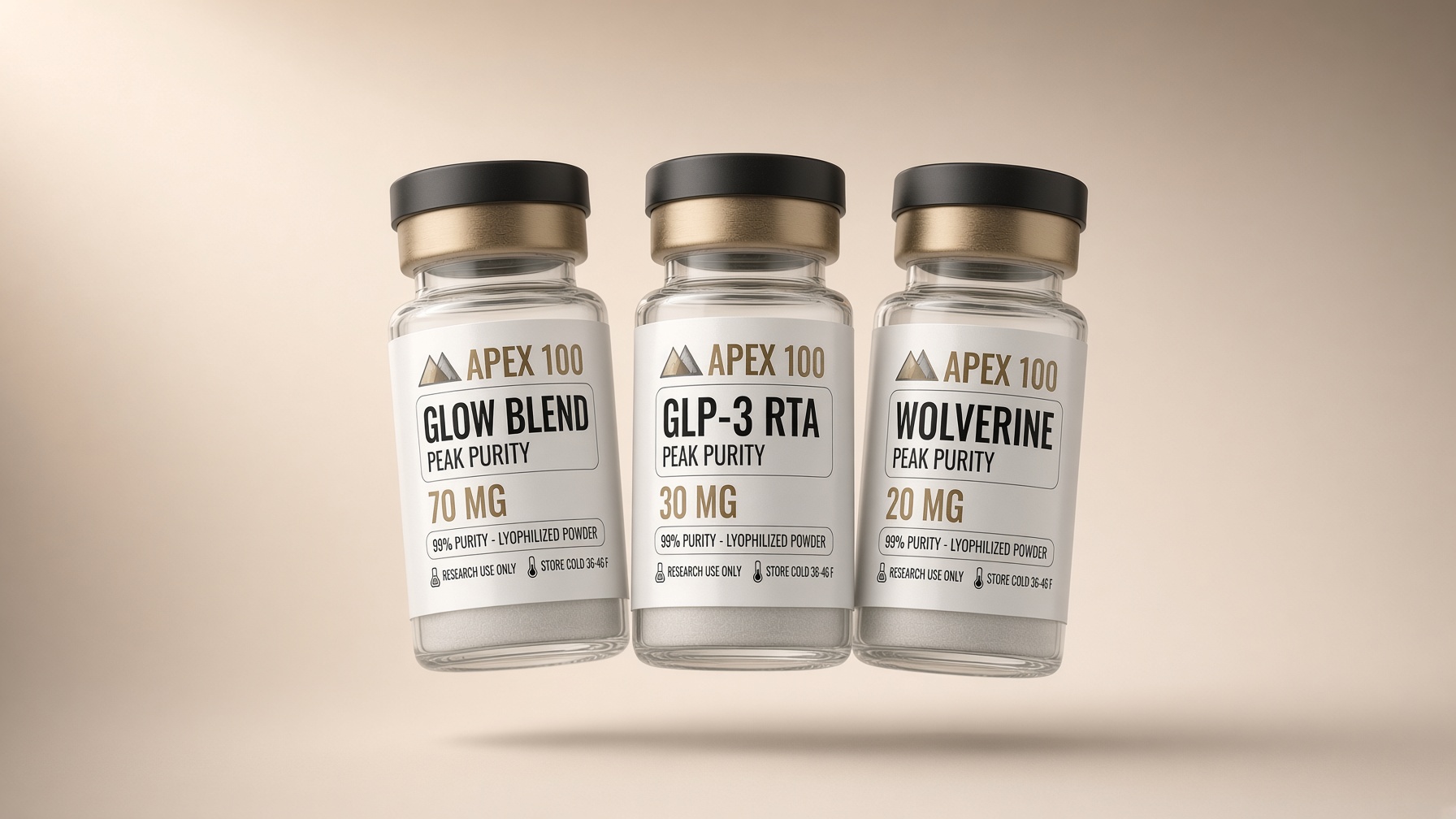 APEX 100 research vials