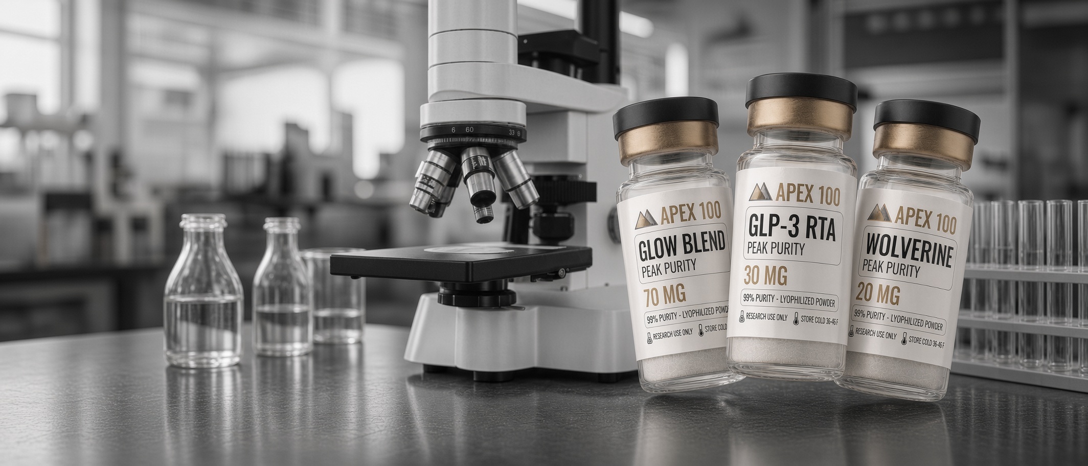 APEX 100 research vials